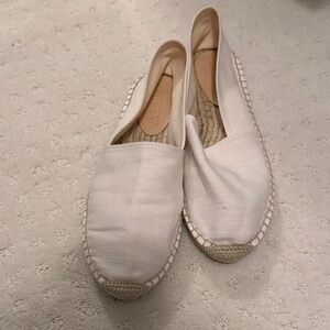 J. CREW White Espadrille Slip-On Flats
